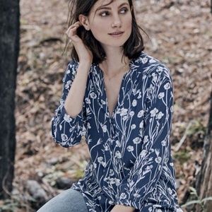 Amour Vert Amy Blouse in Copenhagen Floral